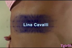 Booby tranny Lina Cavalli anal slammed