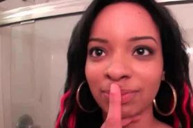 Nasty ex-GF flaunting tits and eating dick in POV