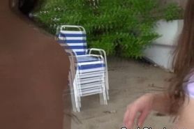 Girls Flash Tits On Public Beach