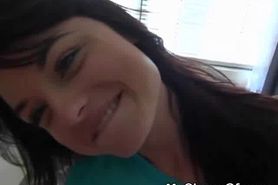 SKinny Brunette Ex Fucked On Floor