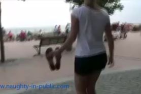 Candid bikini teen ass on beach
