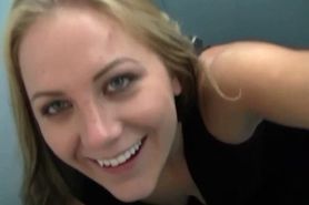 College blonde pounded in dorm room toilet