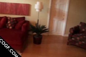 Voluptuous choco hottie pounded in POV