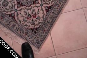 Dick starved ebony GF giving blowjob in POV