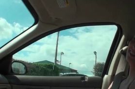 Teen cutie sucking her BFs hard cock in the car