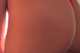 Big tits college tramp eats Cock in POV style