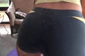 Latina working out gets her sexy ass teased in POV