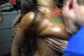 Food Covered Bimbos Suck At Dorm Party