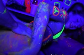 Paint Covered Girls At Dorm Party