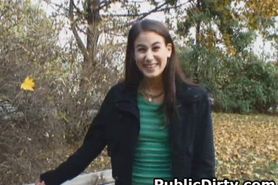 Brunette Amateur Sucking Dick And Fucked In Public