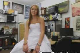 Shameless Bride Sucks In Pawn Shop