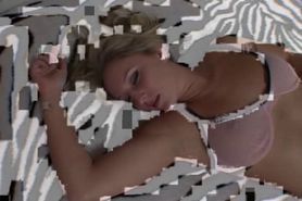 Blonde Laura fucked on a bed