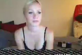 Blonde Babe Spreads Legs On Webcam