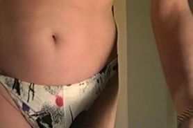Slowly showing ass and cock