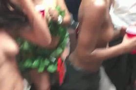 College teens fooling around at sex party