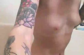Sexy Tattoo Girl In Shower