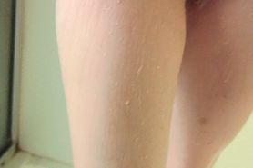 Beautiful blonde in the shower