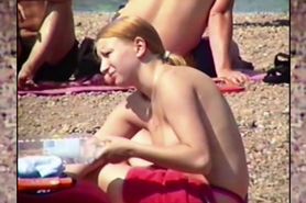 Kelly Topless at the Beach