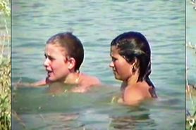 Two 18yo girls Topless by the lake