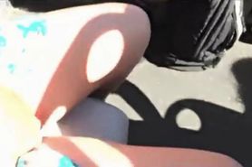 Suck and swallow on a bus