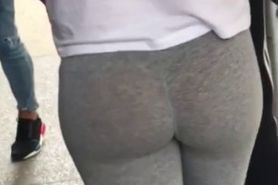 Voyeur blonde with a bubble butt