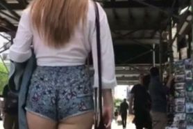 voyeur fat ass short shorts sexy ass