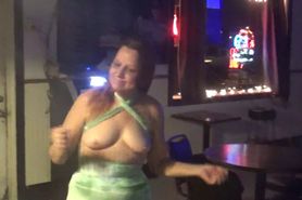 Rosemary dancing with her tits out