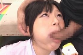 Asian delicate teen deep throating her teachers shaft
