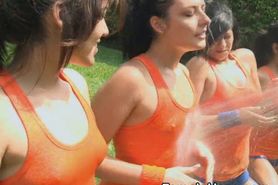 College Hotties Hosed Off Outdoors