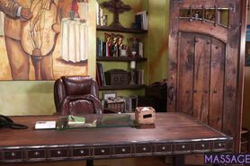 Naughty massage professional rode clients huge dick