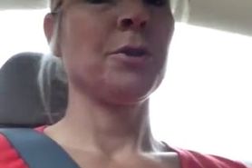 Slut Mature Show Pussy In Car