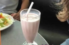 College Girl Takes Dare To Get Tits Out In Diner