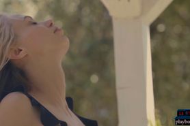 MILF model with big boobs Miss Zita striptease outdoor