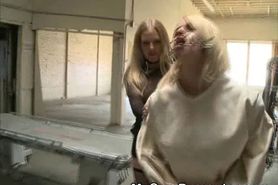 Straight Jacketed Blonde Face Fucked