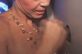 Older Show Girl Milks Dicks At Hole