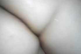 Butt fucking my wife with a toy in close up