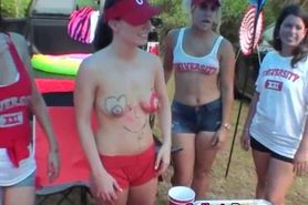 College Tit Flashing At Outdoor Party