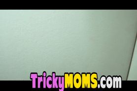 Teen stepsis and MILF stepmom pleasing my big cock