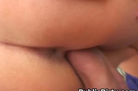 Blonde Smashed Outdoors In Public