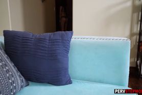 Skinny stepmom rode my monster dick and she liked it