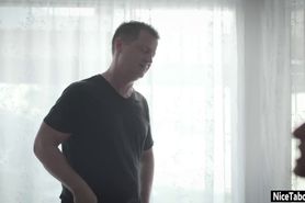 Bad guy cheated wife with petite babe with nice ass