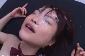 Tons Of Cum On A Japanese School Girl