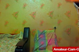 Brunette Maid Facialized On WebCam After Blowjob And Fu