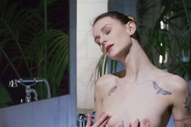 Super slender russian teen Adelle Unicorn masturbating 