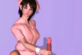Superb hentai nurse rubs and fucks giant pecker