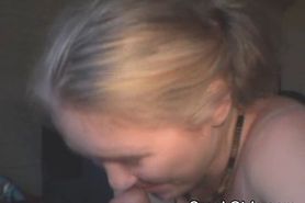 Blonde Crack Whore With Mouth Full
