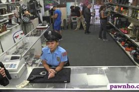 Busty police officer nailed by pawn man