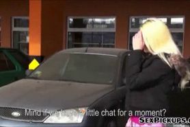Yummy blonde Yenna fucked in the carpark