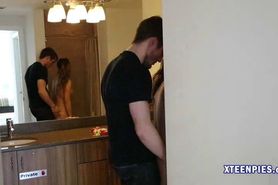 Bushy teen slut Courtney Loxx creampied