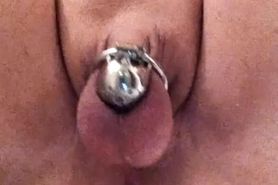 Multiple squirting sissygasms in chastity